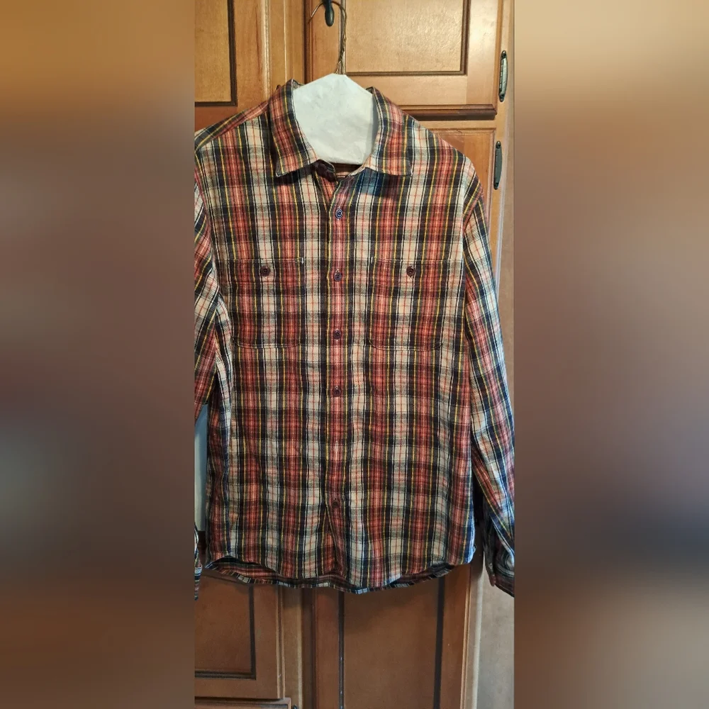 J Crew Shirt Mid Weight Flannel Double Brushed Men’s Small Classic Fit
